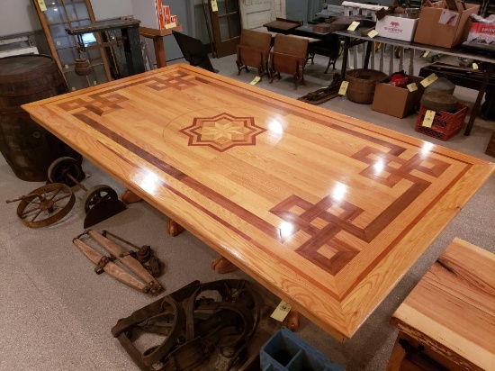 Custom Inlaid Wood Conference/Dining Table