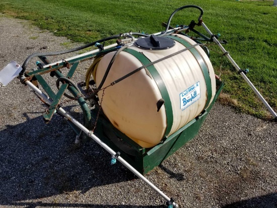 Cushman spray tank with booms