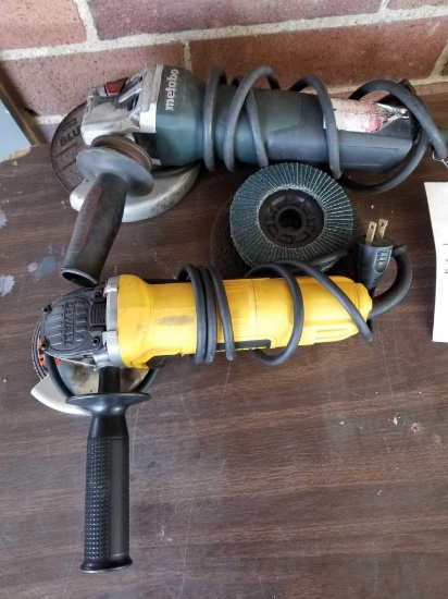 DeWalt and Metabo grinders