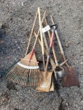 Assorted lawn tools