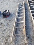 Wood extension ladder