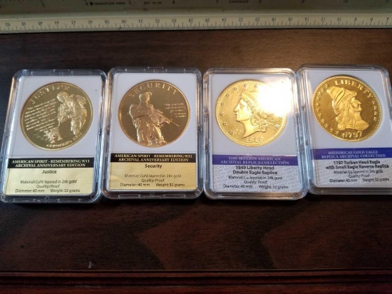 American replica coins, bid x 4