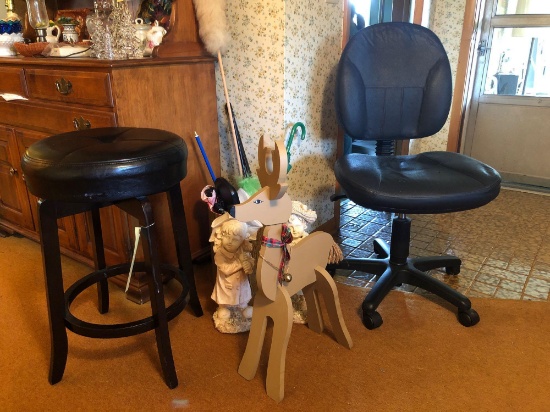 Stool, Office Chair, Ceramic Boy and Girl, Umbrella Stand