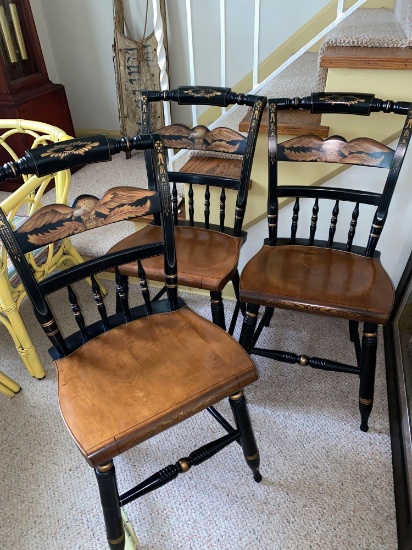 3 Hitchcock chairs