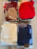 4 small totes of quilting material