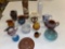 (15) Pcs. Pottery incl. creamers, pitchers, vase, bottles.