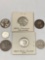 Canadian coins: (3) Quarters, 1919 Cent, 1953 Dime, 1947 & 1967 nickels