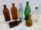 (7) Bottles: Warner's Safe Cure, Elnewsome's mineral water, Lincoln Inn, fish scene, etc.