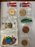 (5) Commemorative coins incl. 1983 Sally Ride first woman in space, repro 1789 Washington