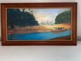 Jack Downs 1973 signed oil/board, 