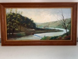 Jack Downs 1974 signed oil/board, 