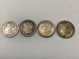 (4) Silver dollars (1890-O, 1892-O, 1896, 1921).