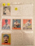 (5) 1948 Leaf baseball cards.