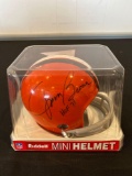 Jim Brown signed mini helmet w/ NFL hologram sticker #00101303205