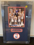 Framed photo of USA basketball team w/ autographs of Jordan, Magic Johnson, Bird, & Pippen
