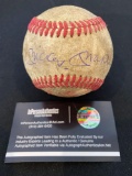 Mickey Mantle signed used baseball. InPerson Authentics hologram COA sticker #997381.