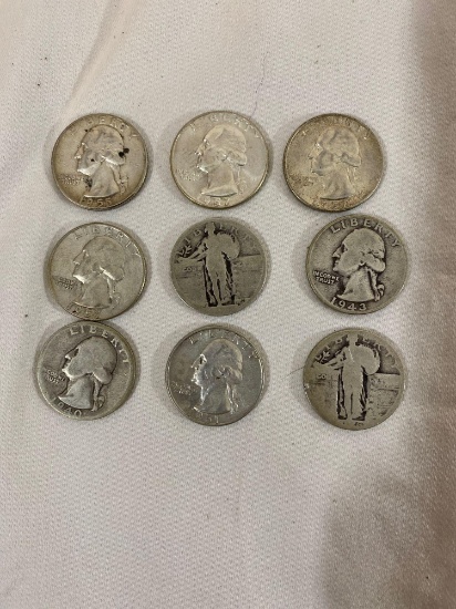 (91) Pre-1964 silver quarters