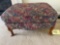 Footstool w/ Queen Anne feet, 31 x 24.