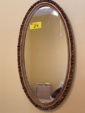 Oval wall mirror, 35.5