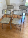 Set of (4) card table folding chairs.