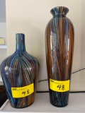 Chinese made art glass vases, 18