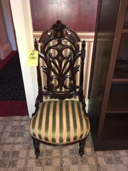 Victorian high-back chair