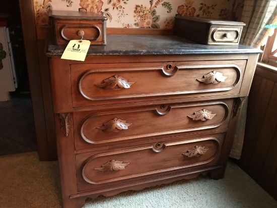 Victorian dresser with carved pulls