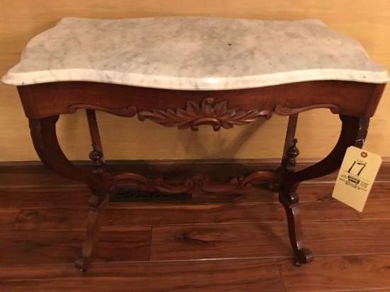 Victorian marble top lamp table