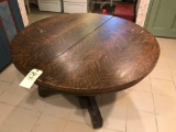 Oak pedestal table 54in diameter