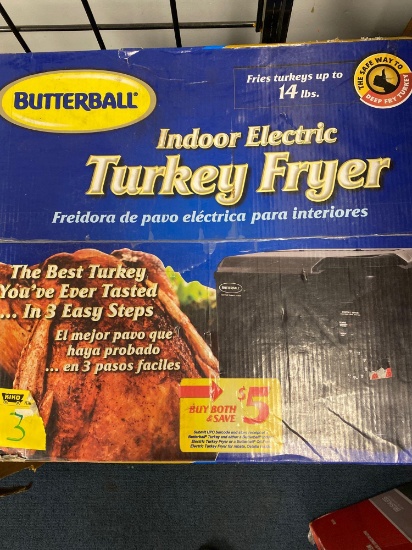 Butterball indoor electric turkey fryer, new in box