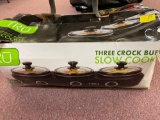 Three Crock Slow Cookers