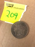 Silver dollar coin Peace 1921