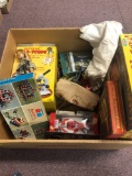 Large box of vintage various toys