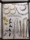 Flat of sterling jewelry , bracelets, earrings
