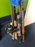 Bundle of fishing rods reels