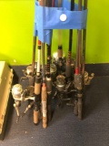 Bundle of fishing rods reels