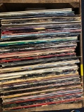 Crate of record albums