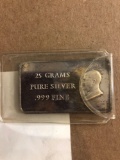25 grams pure silver .999 fine