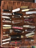 Collection of pocket knives approximately 30