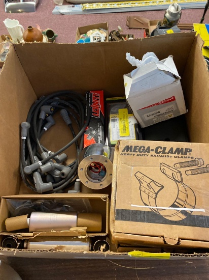 Box of misc auto parts