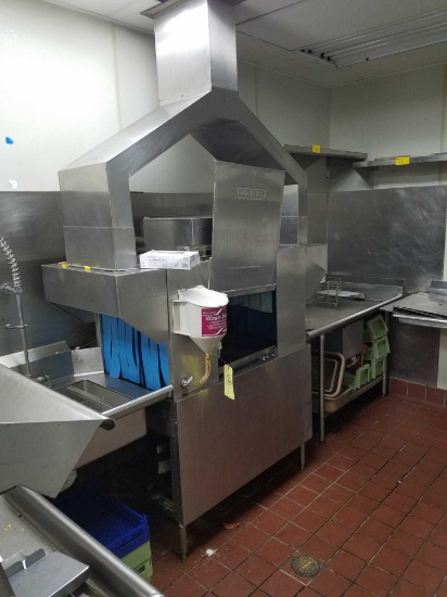 Hobart c44aw 3-phase dishwashing station