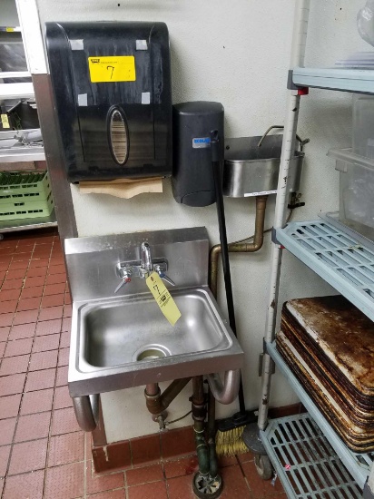 Stainless sink and dispensers