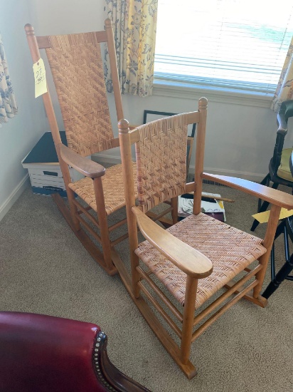 Pair of matching rockers - cane seat