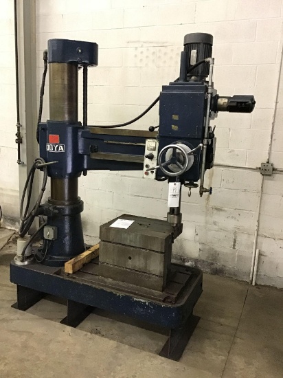 Ooya radial arm drill press, 9" column, needs relay replaced for reverse