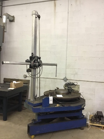 Portage layout/inspection machine with pneumatic 40" rotary table, scales and digital readout