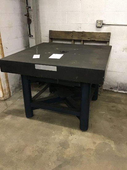 48" x 48" granite layout table with center post and layout arm
