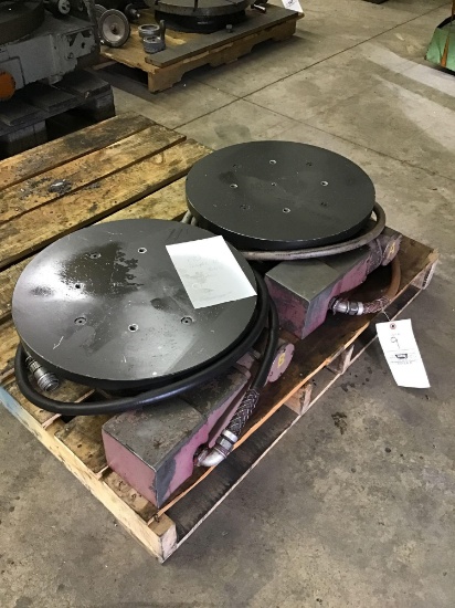 Two 12" N/C rotary tables