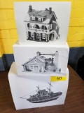 Dept 56 New England Village Series, Captains Cottage, J. Hudson Stoveworks, The Emily Louise