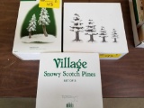 Dept 56 Village Accessories, Snowy Scotch Pines, Bid x 3