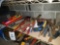 Shelf of tools and small toolbox